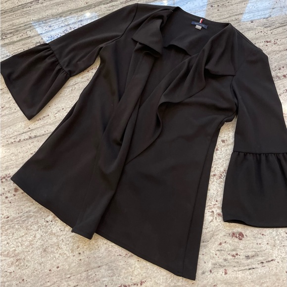 Tommy Hilfiger 3/4 bell sleeves open jacket blazer size 12 - Picture 7 of 9